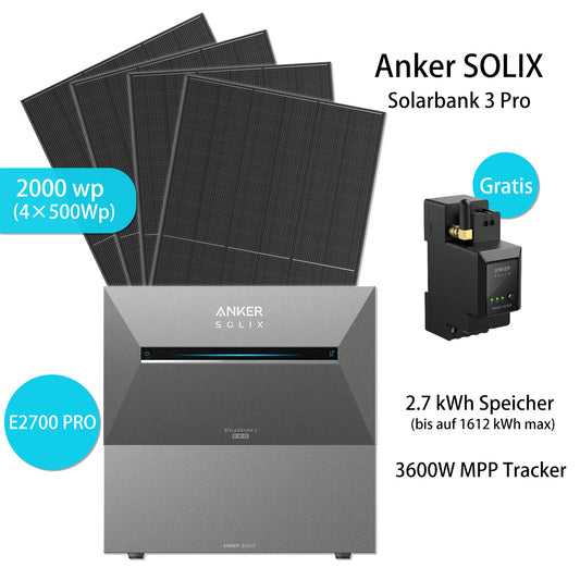 ANKER SOLIX Anker SOLIX 3 Pro : 5,4kWh | Bundle Solaire 2000W