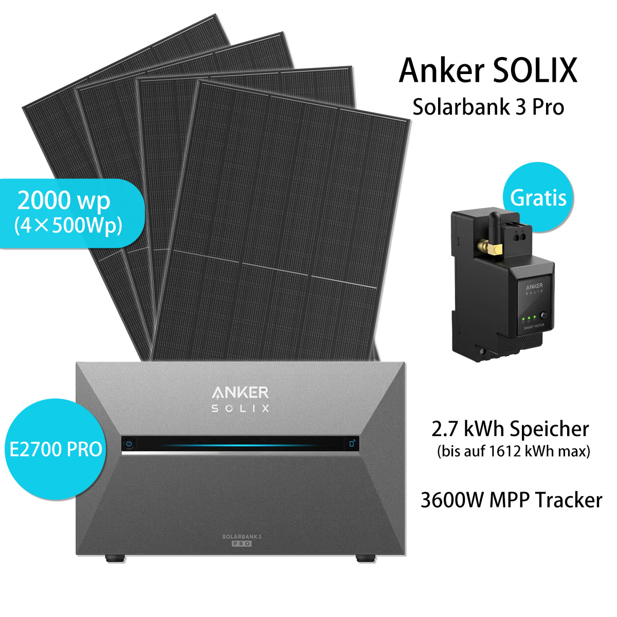 ANKER SOLIX Anker SOLIX 3 Pro : 2,7kWh | Kit Solaire 2000W