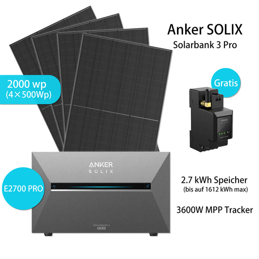 ANKER SOLIX Anker SOLIX 3 Pro : 2,7kWh | Kit Solaire 2000W