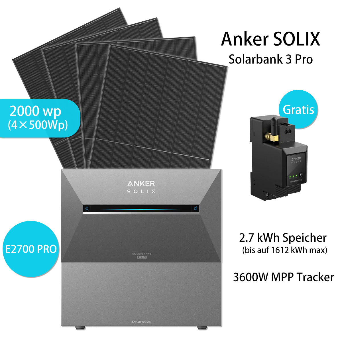 ANKER SOLIX Anker SOLIX 3 Pro : 5,4kWh | Bundle Solaire 2000W