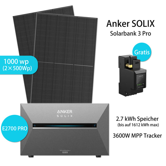 ANKER SOLIX Anker SOLIX 3 Pro : 2,7kWh | Kit Solaire 1000W