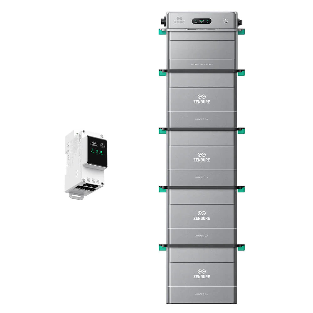 ZENDURE Solarflow 1600 AC+ SolarFlow 1600 AC+ & Zendure 3CT 4*AB2000X (9.60 kWh au total)