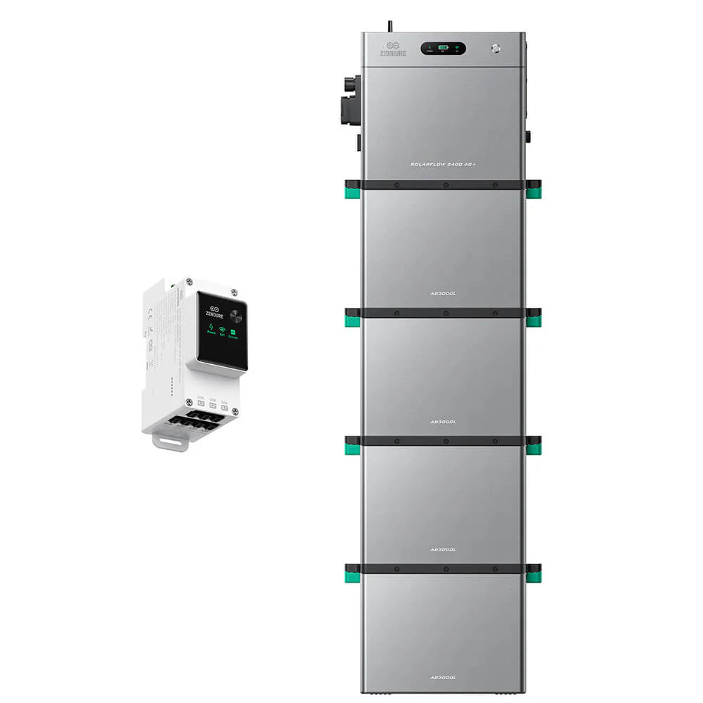 ZENDURE Solarflow 2400 AC+ SolarFlow 2400 AC+ & Zendure 3CT 4*AB3000L (13.92 kWh au total)