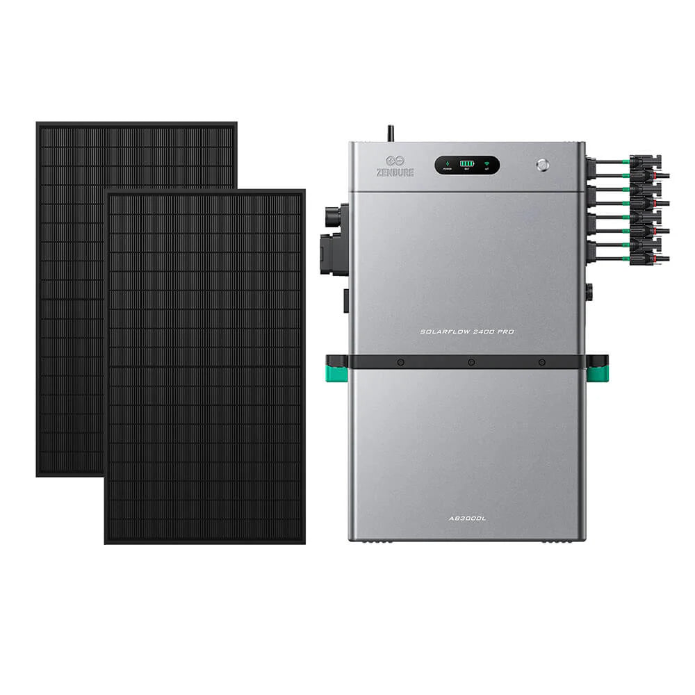 ZENDURE Solarflow 2400 PRO SolarFlow 2400 Pro (2.4 kWh) 1*AB3000L (5.28 kWh au total) 1 170 Wc (2 × 450 W)