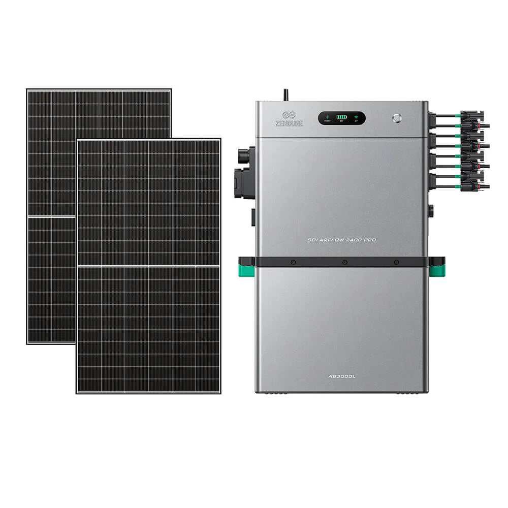 ZENDURE Solarflow 2400 PRO SolarFlow 2400 Pro (2.4 kWh) 1*AB3000L (5.28 kWh au total) 1 300 Wc (2 × 500 W)