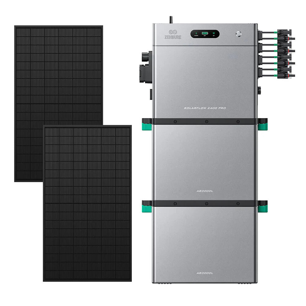 ZENDURE Solarflow 2400 PRO SolarFlow 2400 Pro (2.4 kWh) 2*AB3000L (8.16 kWh au total) 1 170 Wc (2 × 450 W)
