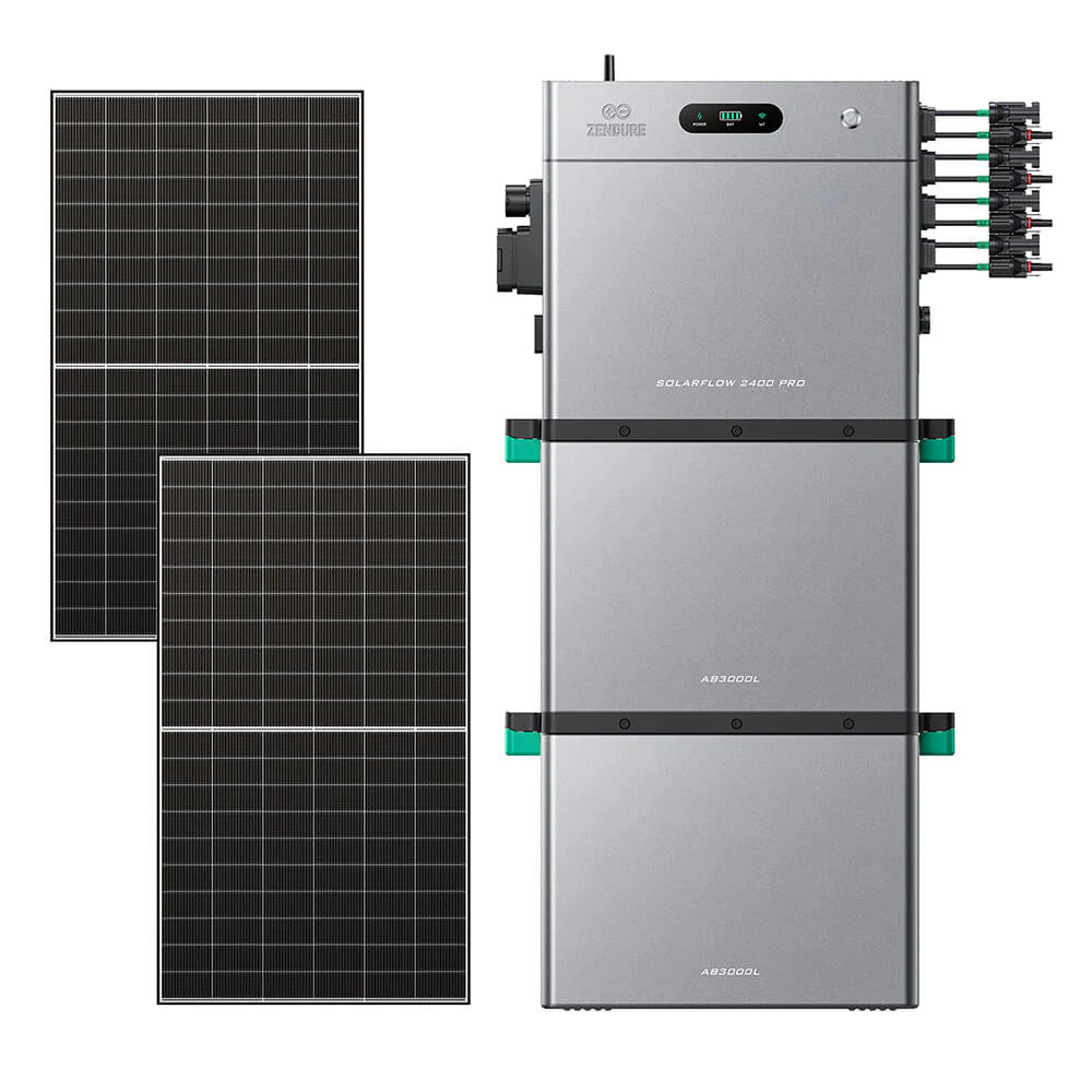 ZENDURE Solarflow 2400 PRO SolarFlow 2400 Pro (2.4 kWh) 2*AB3000L (8.16 kWh au total) 1 300 Wc (2 × 500 W)