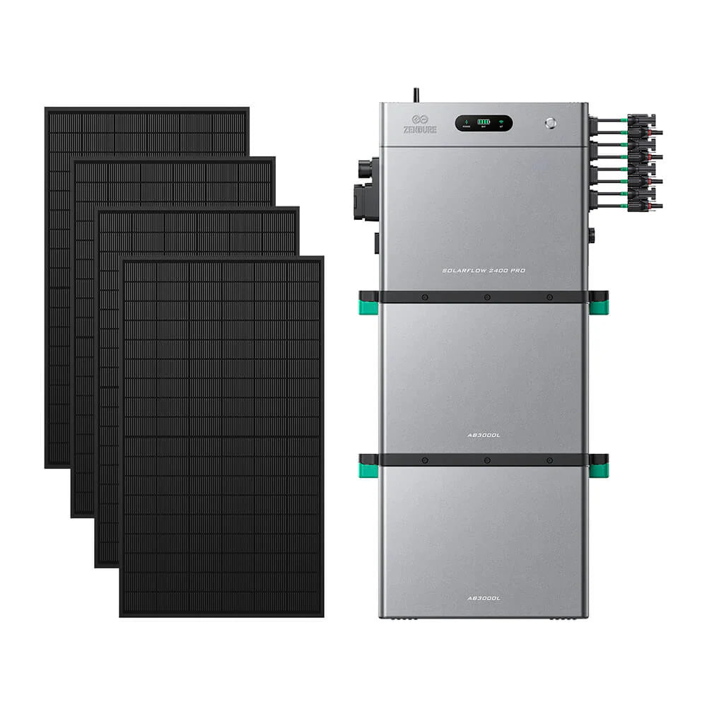 ZENDURE Solarflow 2400 PRO SolarFlow 2400 Pro (2.4 kWh) 2*AB3000L (8.16 kWh au total) 2 340 Wc (4 × 450 W)