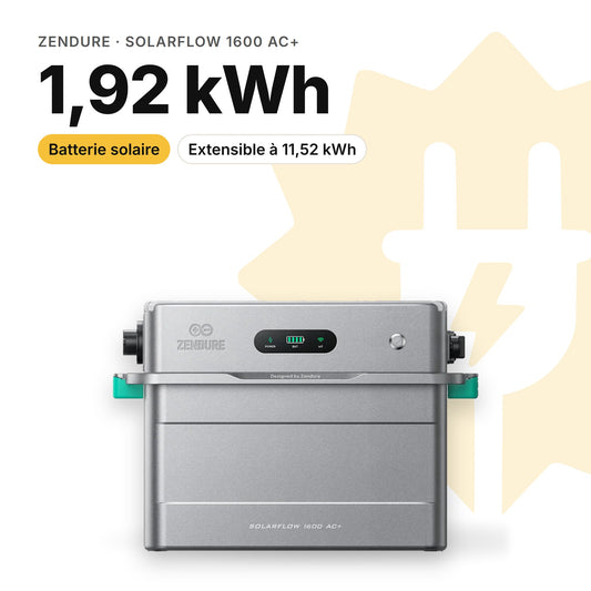 Zendure SolarFlow 1600 AC+ : batterie 1,92 kWh (visuel indicatif)
