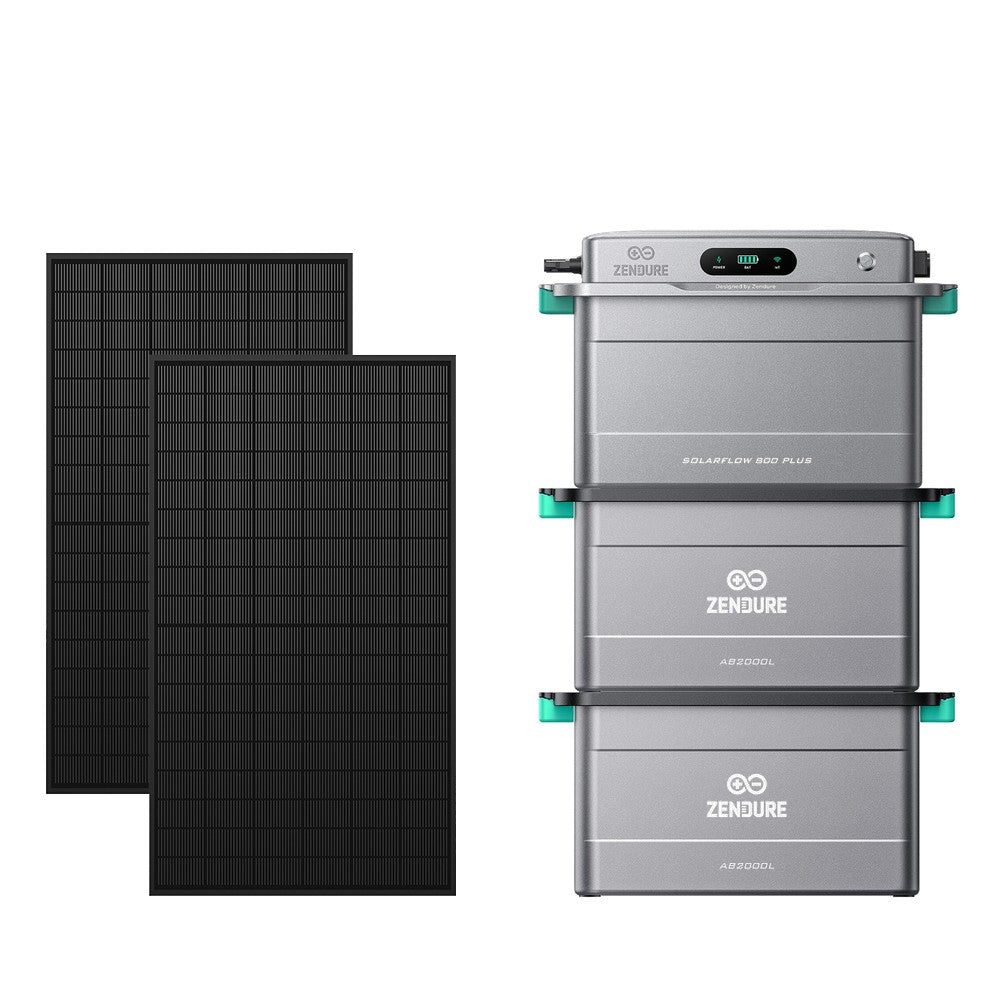 ZENDURE Solarflow 800 Plus SolarFlow 800 Plus (1,92 kWh) 2 × AB2000L (5,76 kWh au total) 1 000 Wc (2 × 500 W)