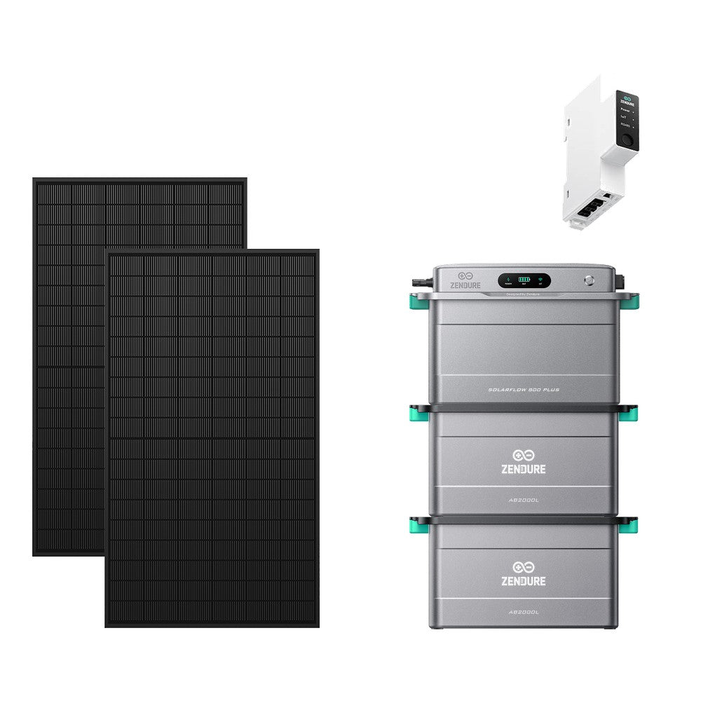 ZENDURE Solarflow 800 Plus SolarFlow 800 Plus & Zendure 3CT 2 × AB2000L (5,76 kWh au total) 1 000 Wc (2 × 500 W)