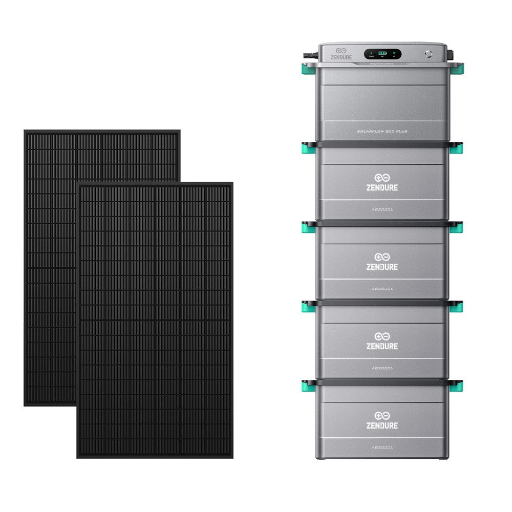 ZENDURE Solarflow 800 Plus SolarFlow 800 Plus (1,92 kWh) 4 × AB2000L (9,6 kWh au total) 1 000 Wc (2 × 500 W)