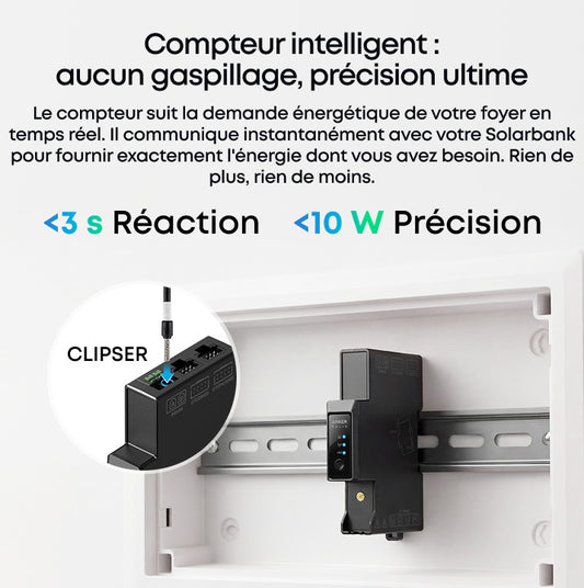 Compteur intelligent Anker SOLIX : moins de 3 s de réaction et 10 W de précision